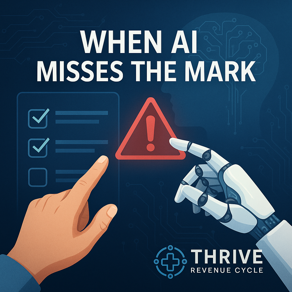 ⚙️ When AI Misses the Mark: Preventing Automation-Driven Errors in RCM